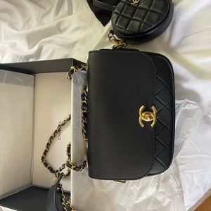 Black authentic chanel crossbody